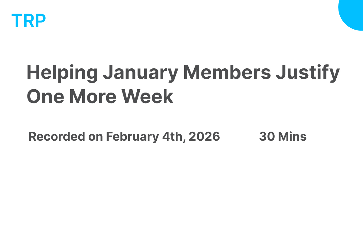 Helping January Members Justify One More Week Card