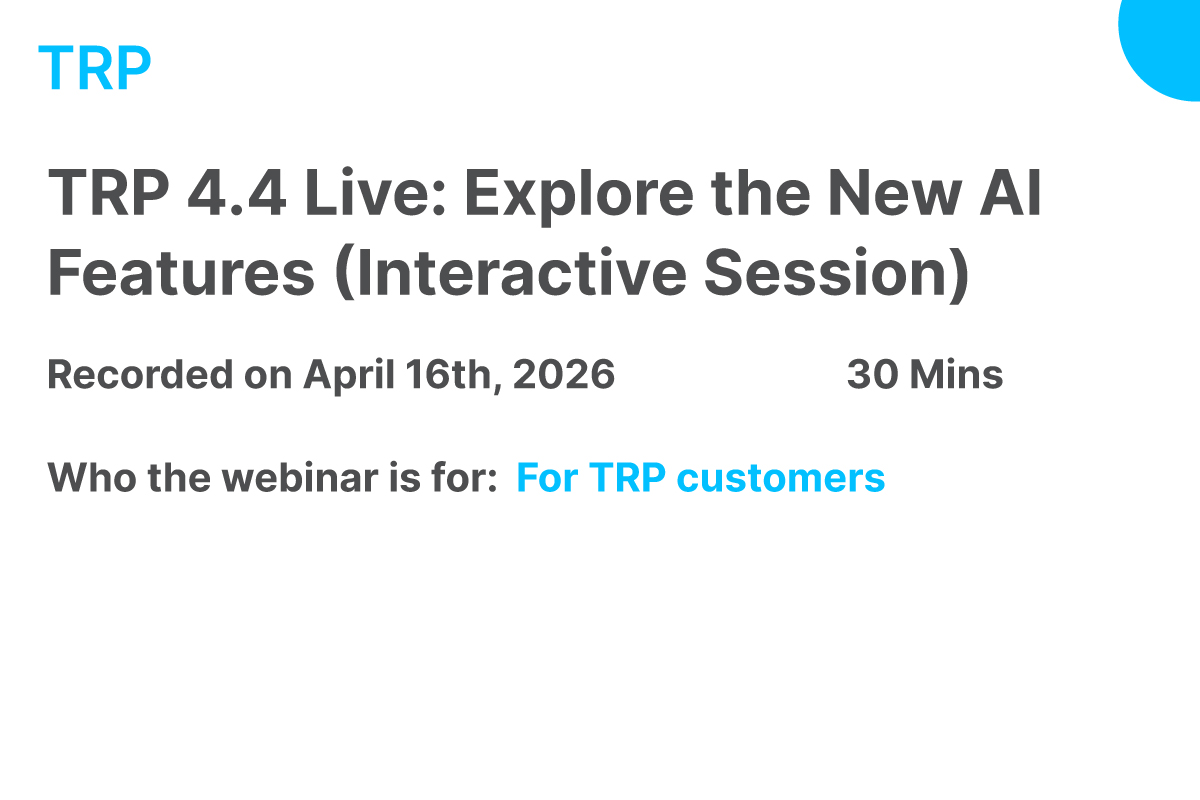 TRP 4.4 Live Explore the New AI Features (Interactive Session) recorder